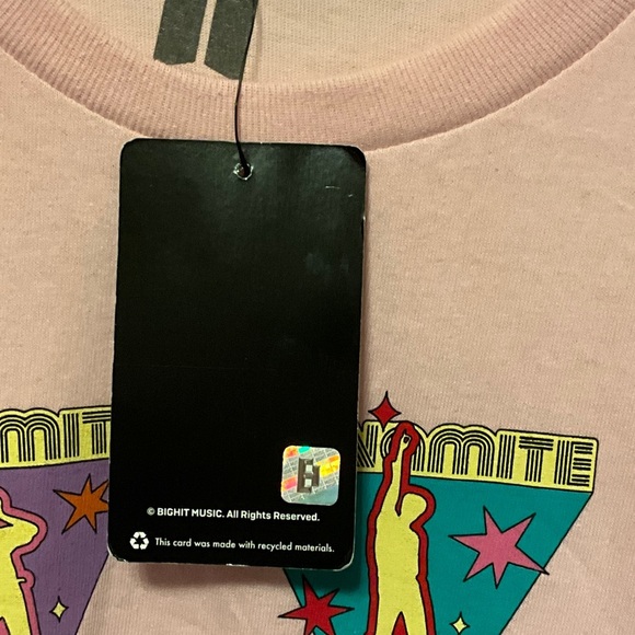 BTS Pink Graphic T-Shirt with Dynamite Design - Picture 2 of 4